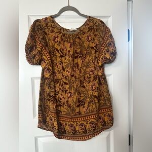 ANTHROPOLOGIE Floral Print Women's Top SIZE S